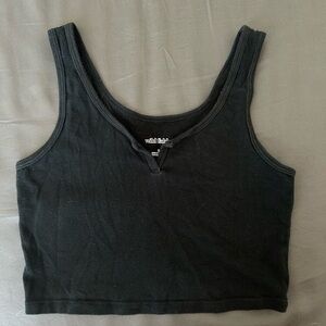 Wild Fable Classic Black Crop Top